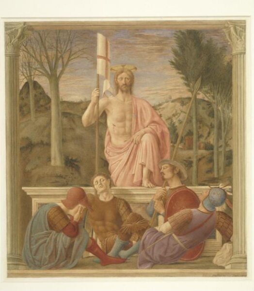 Eliseo Fattorini, Copy after the painting The Resurrection by Piero della Francesca in the Palazzo Communale, Borgo San Sepolcro