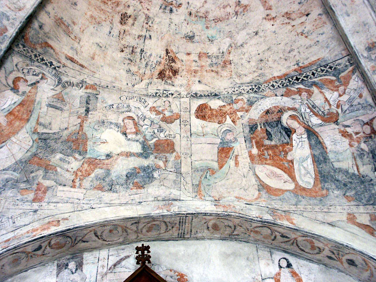Johan Dellbeck, Kalkmålning i Vallby kyrka, Vallby socken, Uppland 2005
