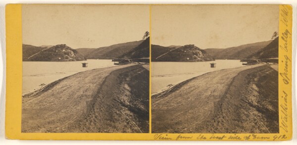 Carleton Watkins, [View from the West side of dam]