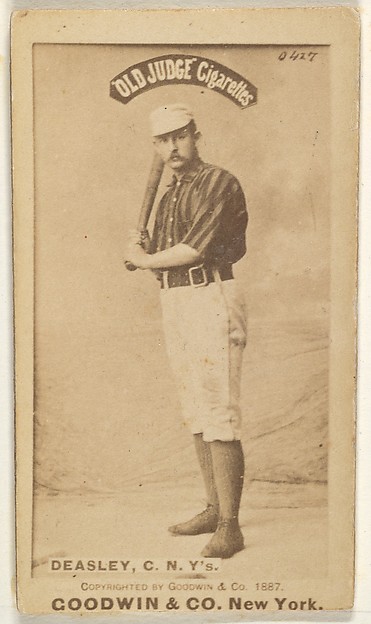 Goodwin & Company, Thomas H. "Pat" Deasley, Catcher, New York, from the Old Judge series (N172) for Old Judge Cigarettes