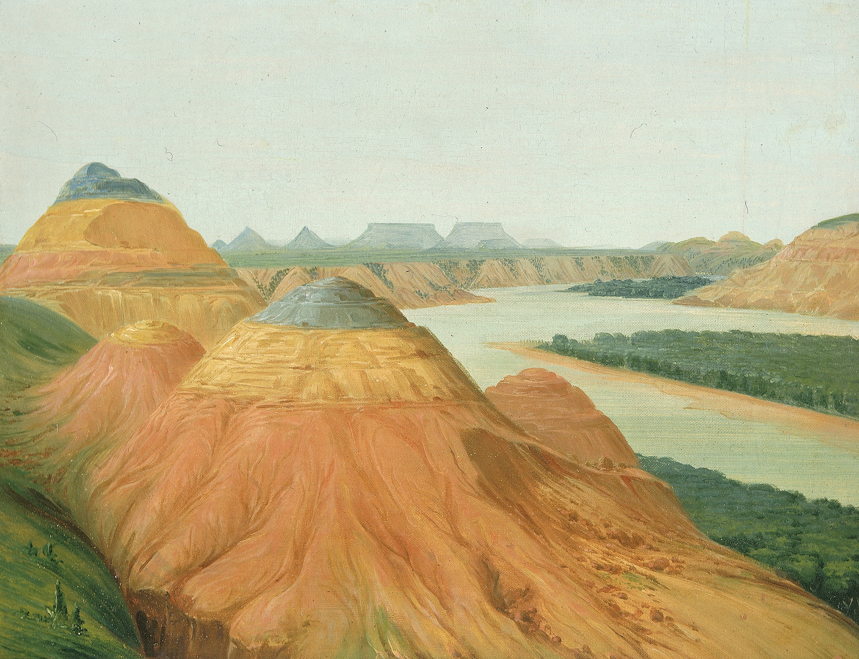 George Catlin, View in the Big Bend of the Upper Missouri