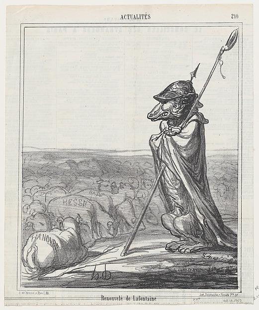 Honoré Daumier, La Fontaine renewed, from "News of the Day"