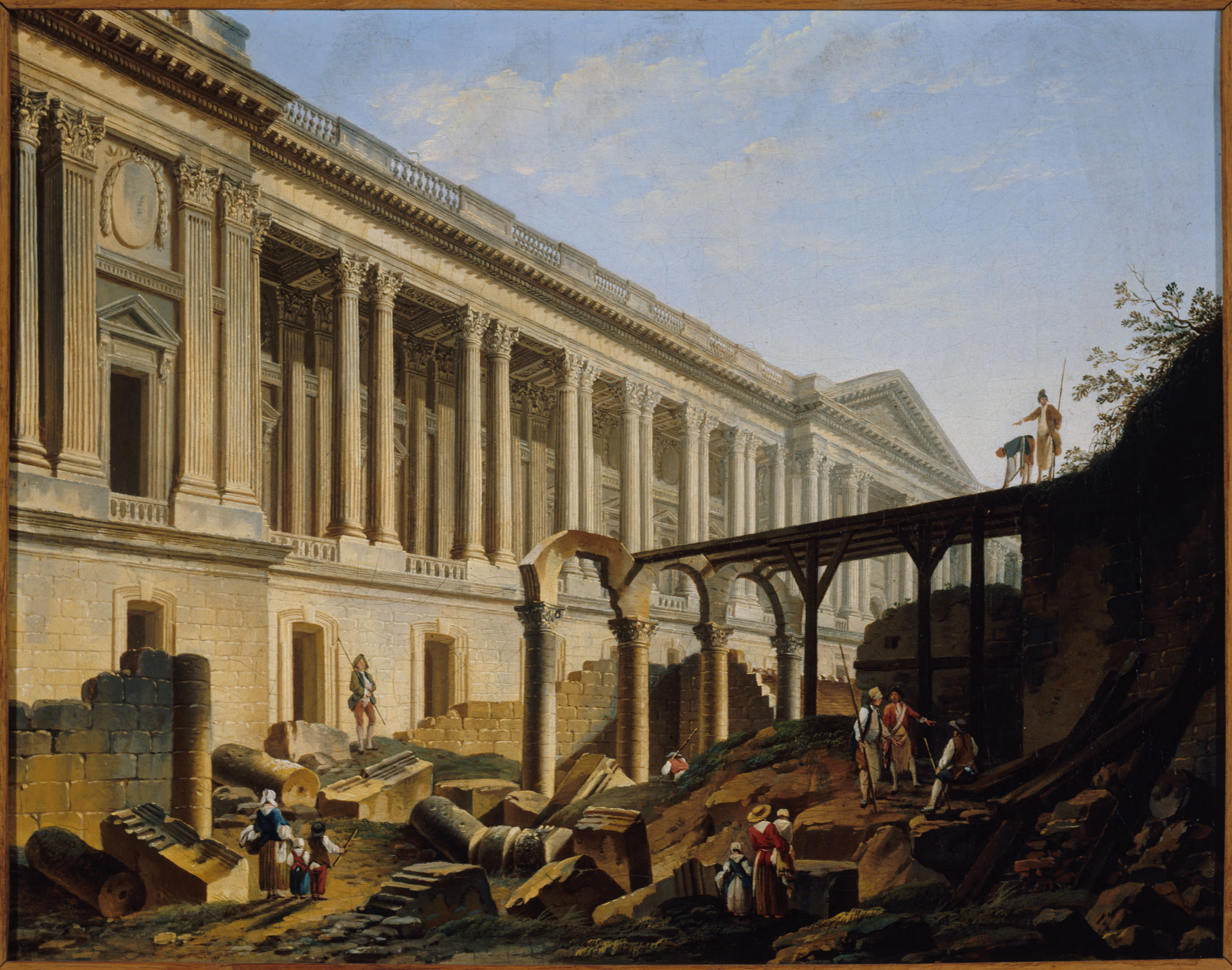 Pierre-Antoine Demachy, Dégagement de la colonnade du Louvre