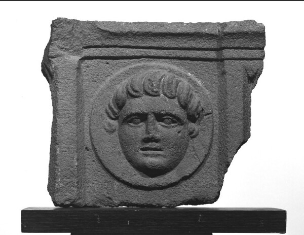 Unknown, Architectonic Tondo Relief with Frontal Head