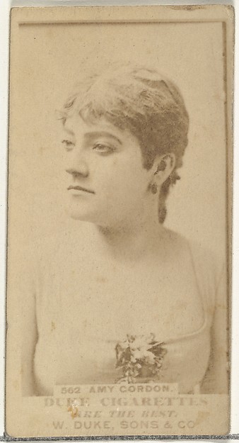 W. Duke, Sons & Co., Card Number 562, Amy Gordon, from the Actors and Actresses series (N145-7) issued by Duke Sons & Co. to promote Duke Cigarettes