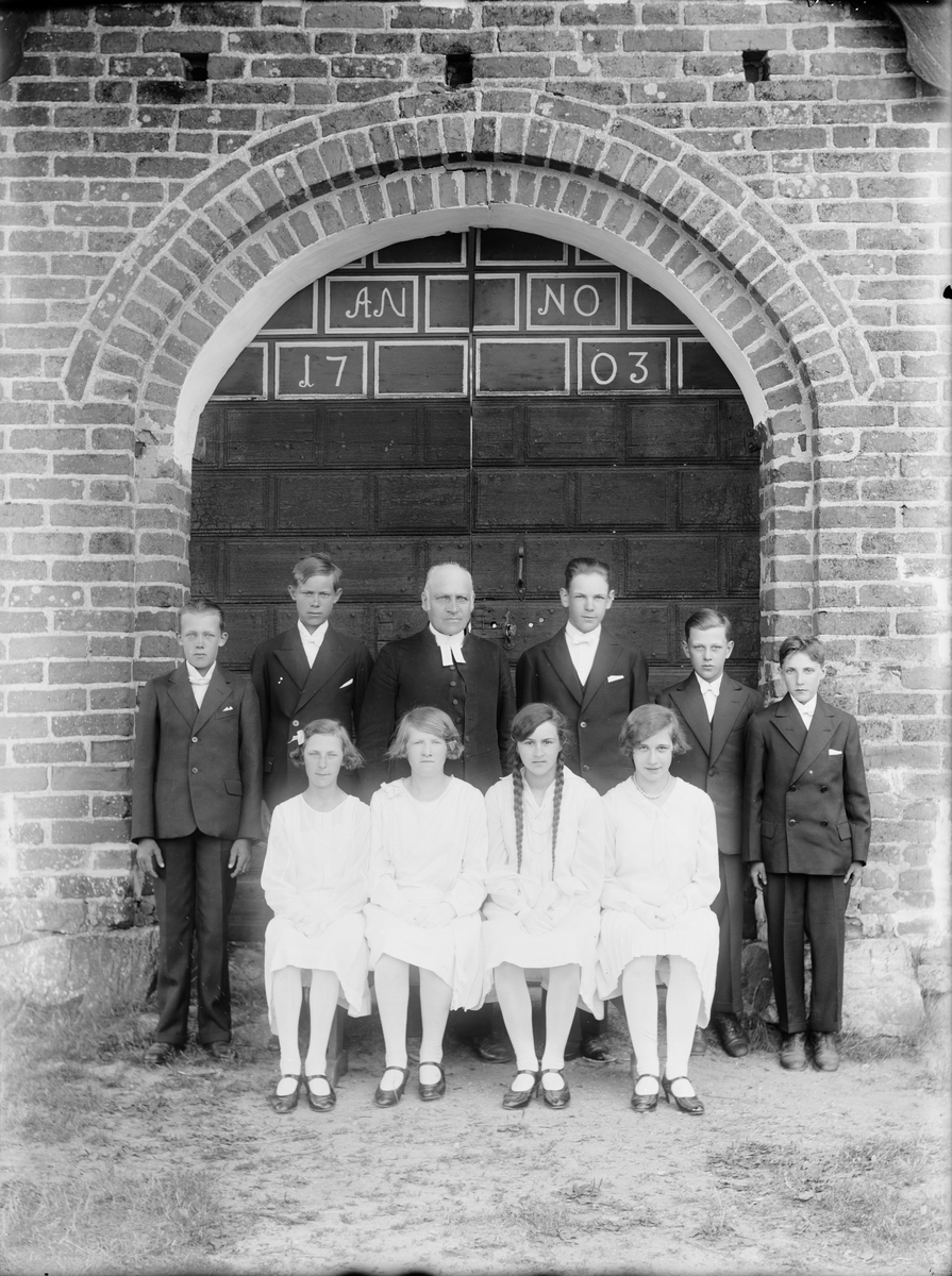 Skötsner-Edhlund, Konfirmander, Valö socken, Uppland 1930