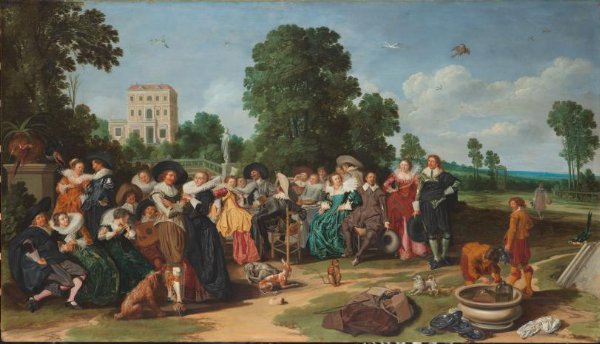 Dirck Hals, De buitenpartij