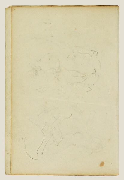 Théodore Géricault, Sketches of head and hind legs of a lion