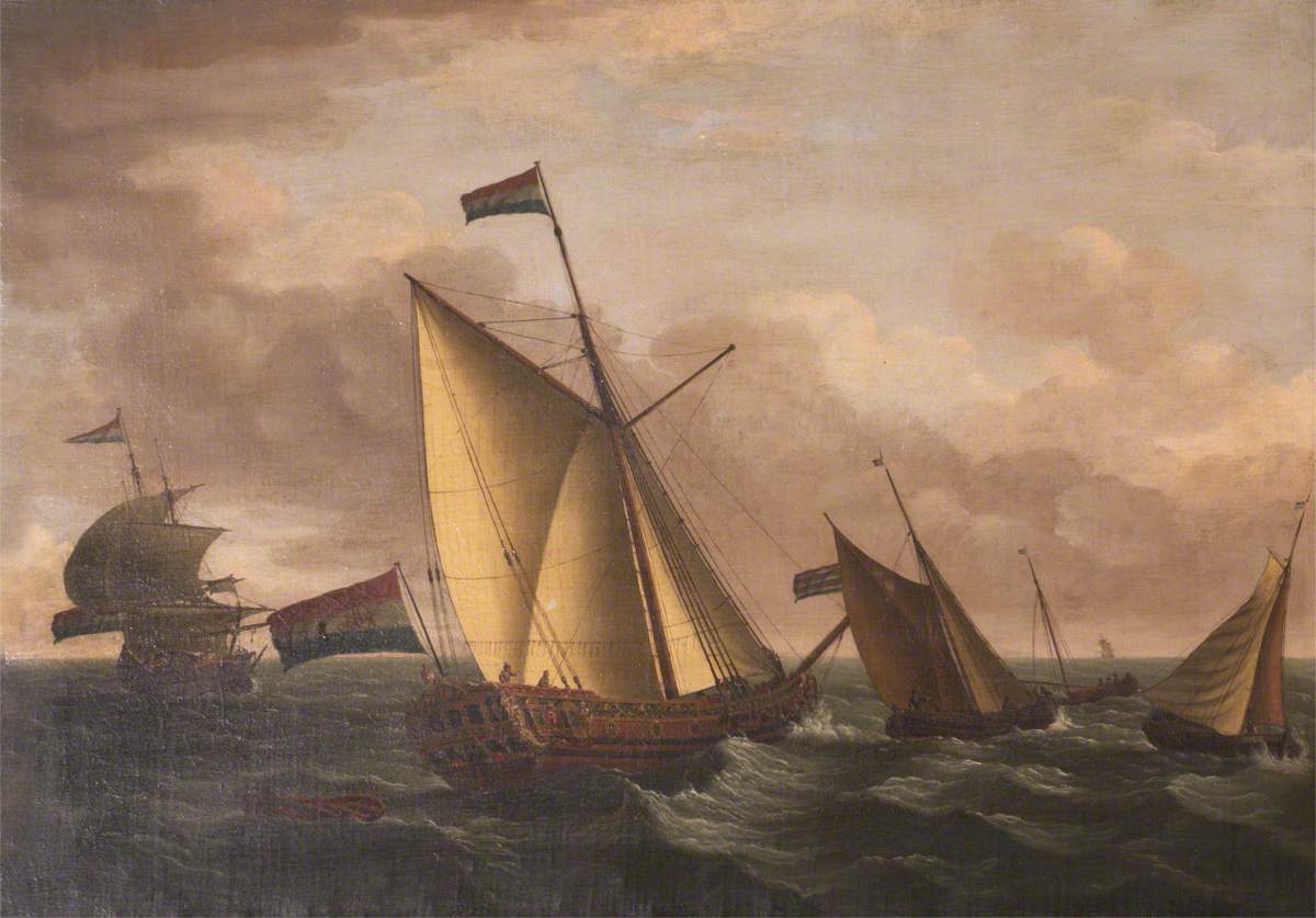 John Cleveley the Elder, Dutch Ships in Choppy Seas