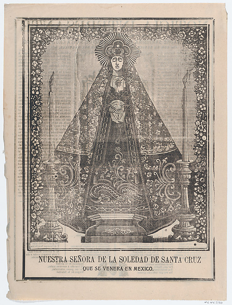 José Guadalupe Posada, Broadsheet Our Lady of Solitude of Santa Cruz