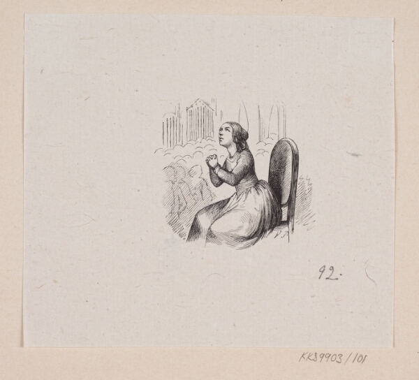 H.P. Hansen, Illustration til "De røde Skoe" i H.C. Andersen, "Eventyr og Historier", Bind 2