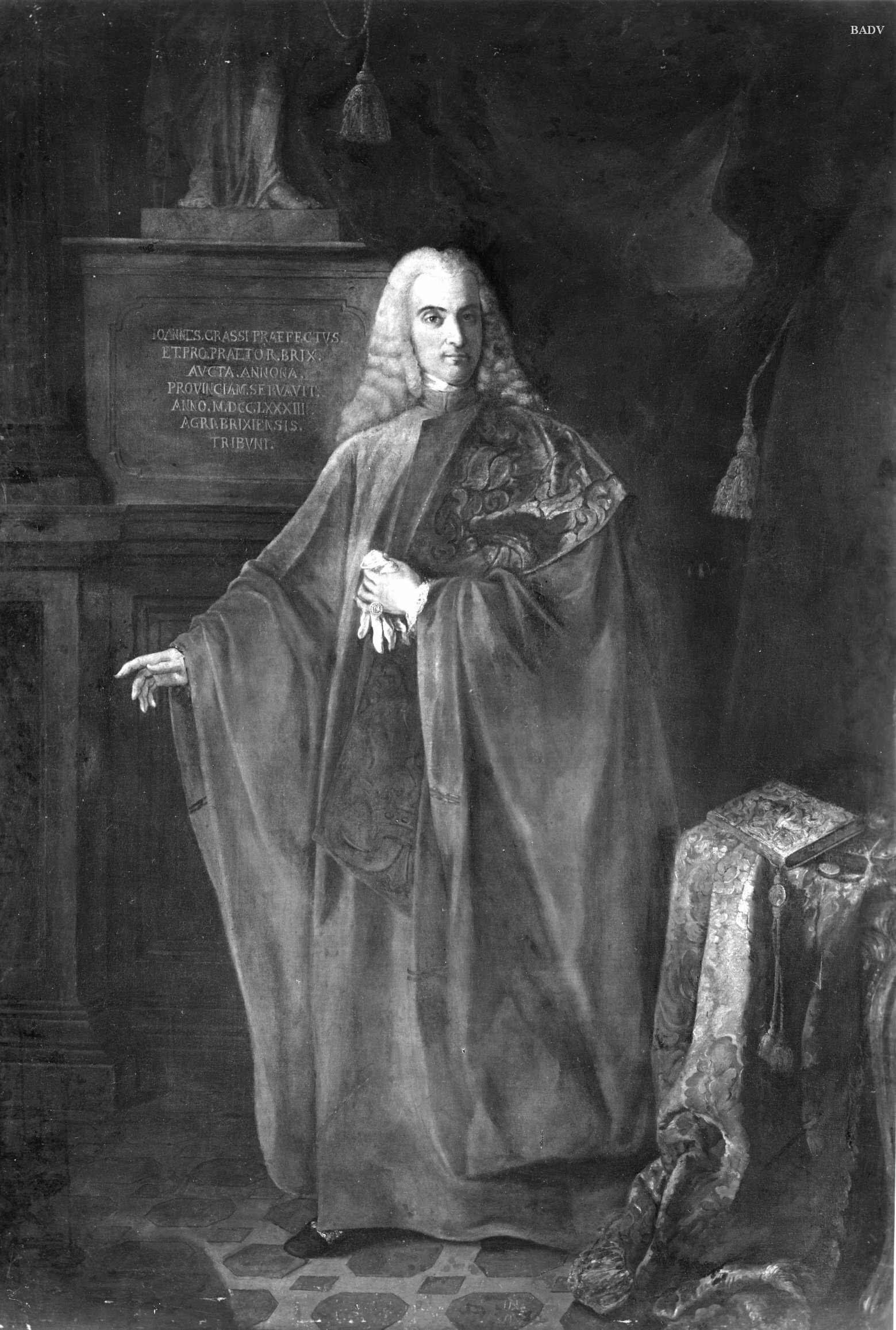 Alessandro Longhi, Bildnis des Präfekten von Brescia, Giovanni Grassi im rotem Talar