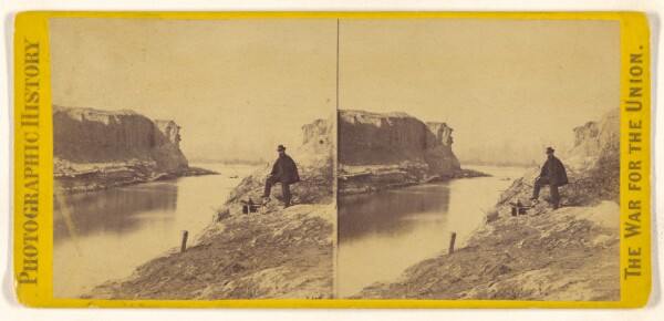 Edward and Henry T. Anthony & Co., Dutch Gap Canal. Taken after the bank was blown out. Prof. Maillefert in foreg'd. [On James River...attempt to capture Richmond]