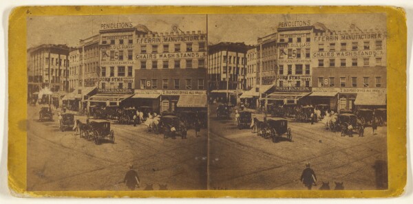 Edward and Henry T. Anthony & Co., Chatham Square, Looking Up the Bowery.