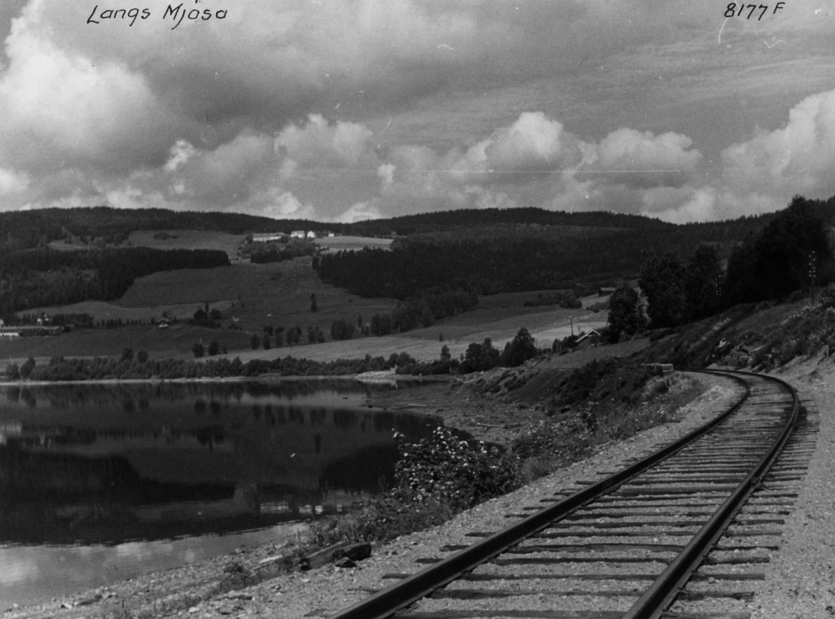 Anders Beer Wilse, Oversiktsbilde, Samferdsel, tog, Gudbrandsdalen.