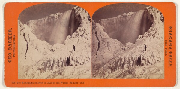 George Barker, Ice Mountain in front of Cave of the Winds - Winter - 1875