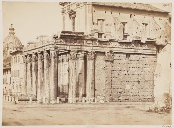 Parker, John Henry, Temple of Antonius and Faustina, A.D. 138-161, in the Via Sacra, now the Church of S. Lorenzo in Miranda.