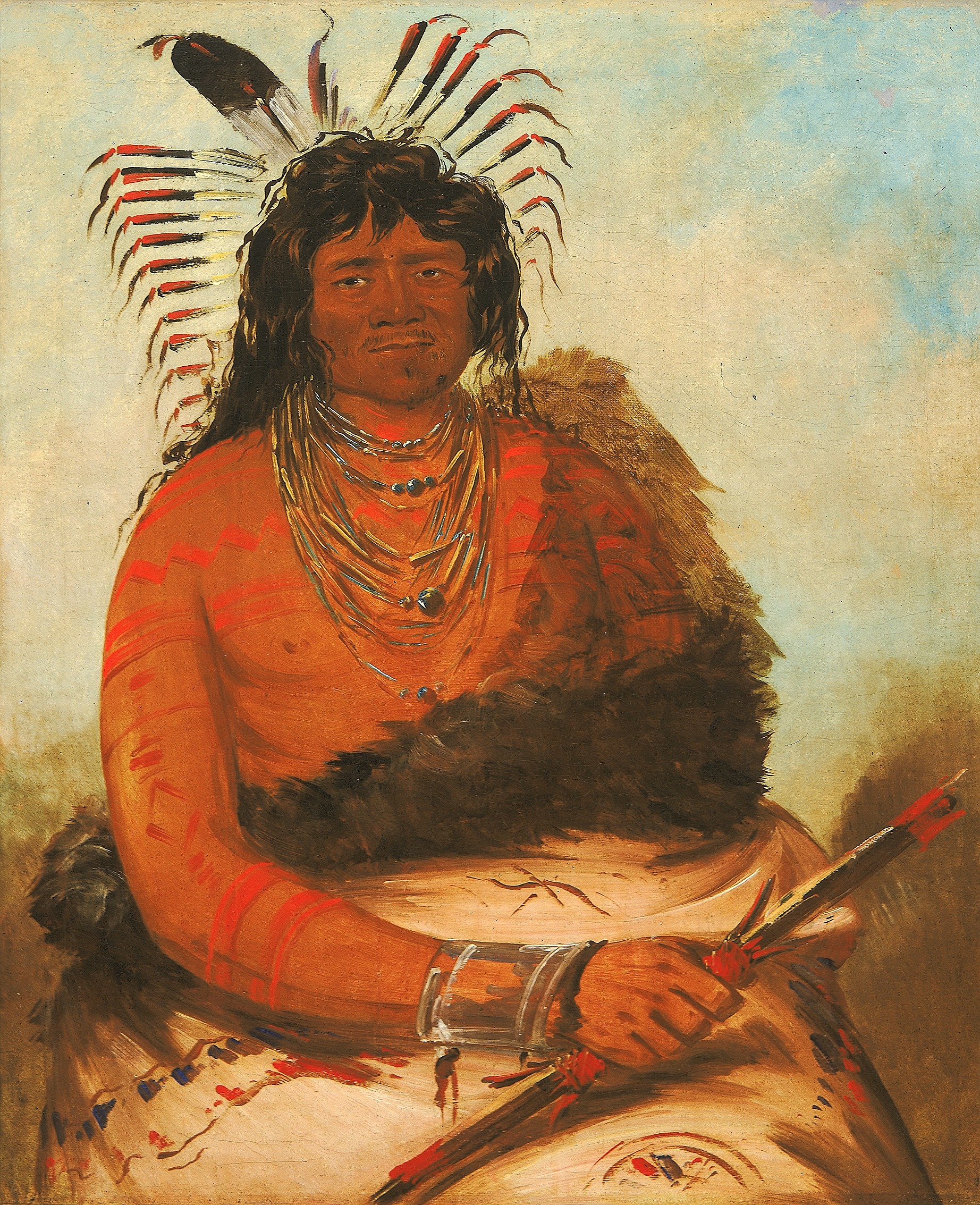 George Catlin, Háh-nee, The Beaver, a Warrior