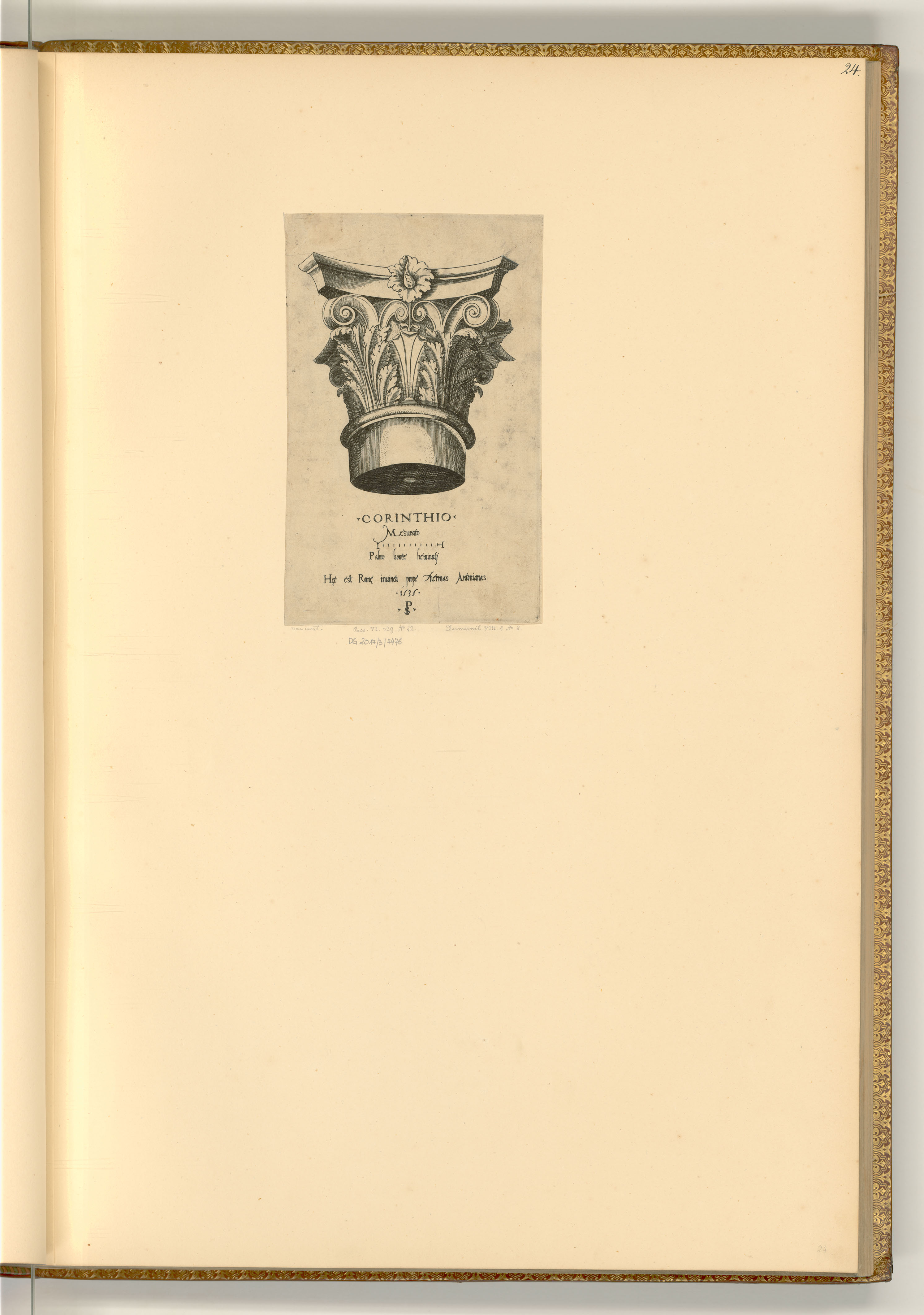 Monogrammist(unbestimmt), Korinthisches Säulenkapitell