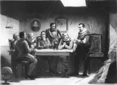 Paul Tétar van Elven, Anno 1639. De krijgsraad besluit op voorstel van Tromp de vijand voor Duins van buskruit te voorzien