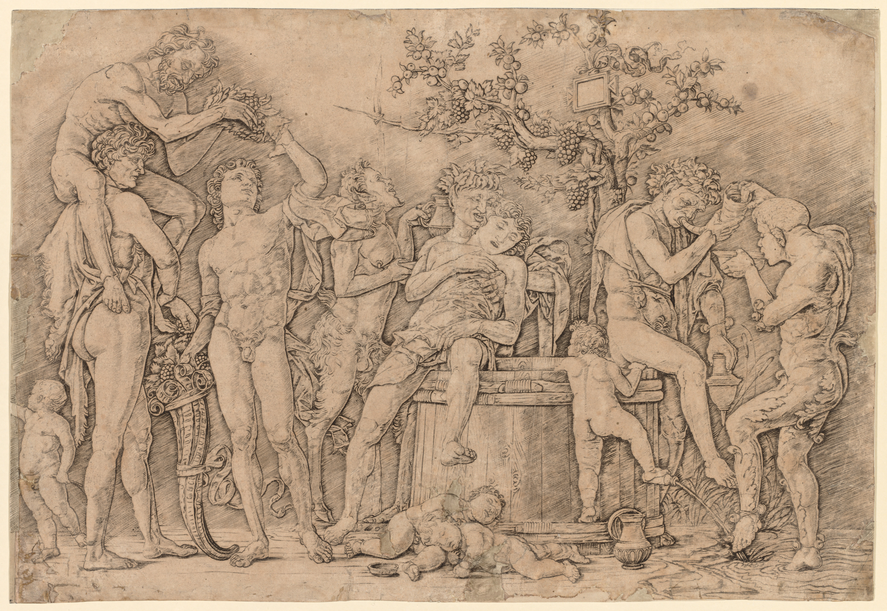 Andrea Mantegna, Bacchanal with a Wine Vat