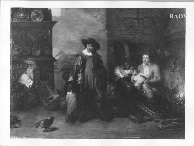 Simon de Vos, interior, (family - scene)