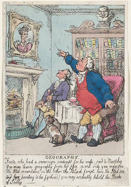 Thomas Rowlandson, Geography