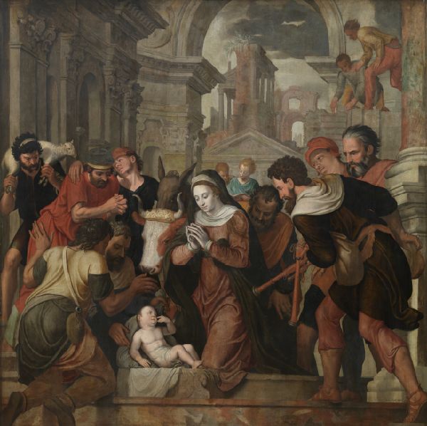Lambert van Noort, The Adoration of the Shepherds