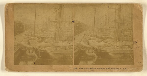 Benjamin West Kilburn, New York Harbor, Crowded with Shipping. U.S.A.
