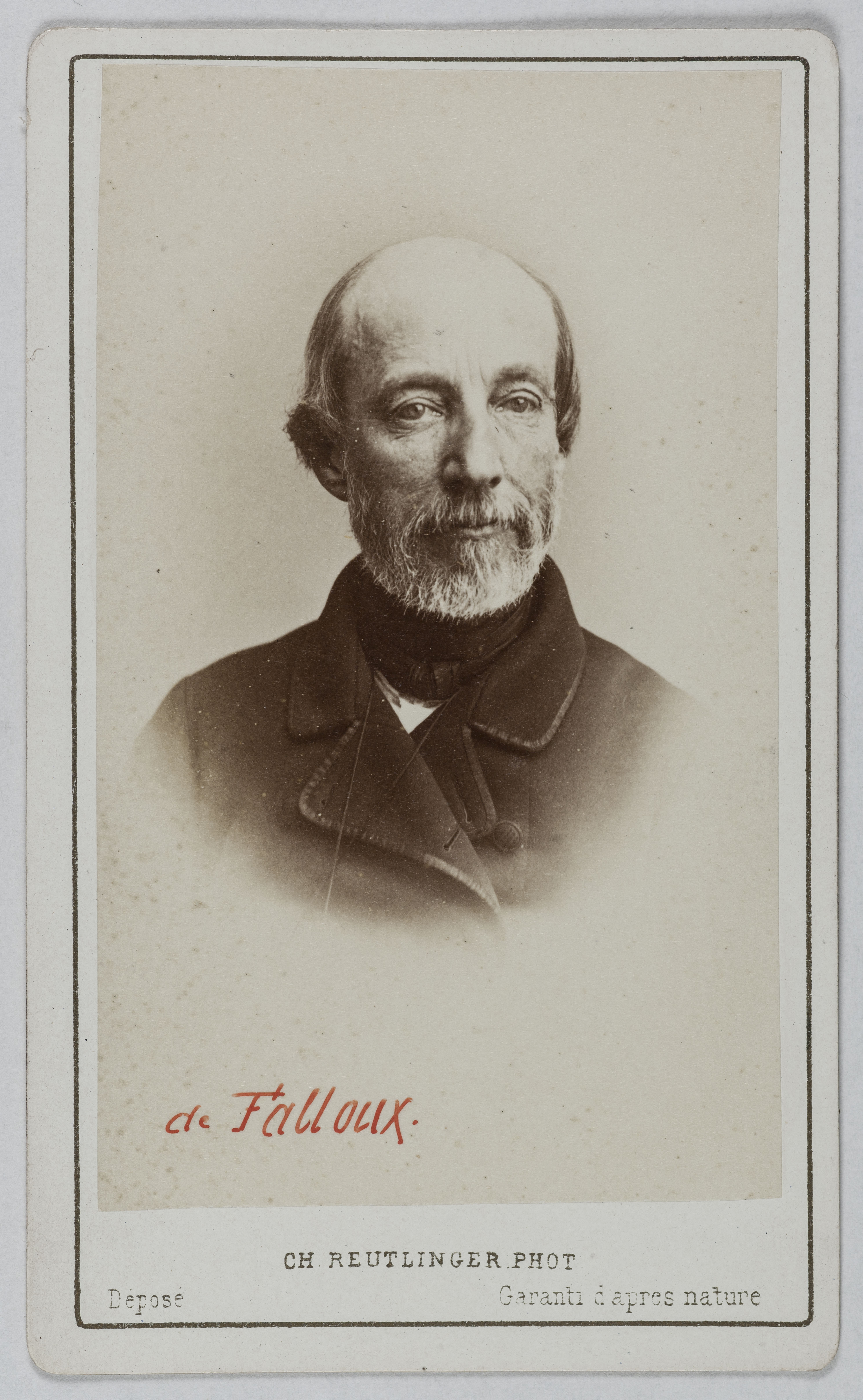 Charles Reutlinger, Portrait d'Alfred-Frédéric-Pierre de Falloux (1811-1886), homme politique