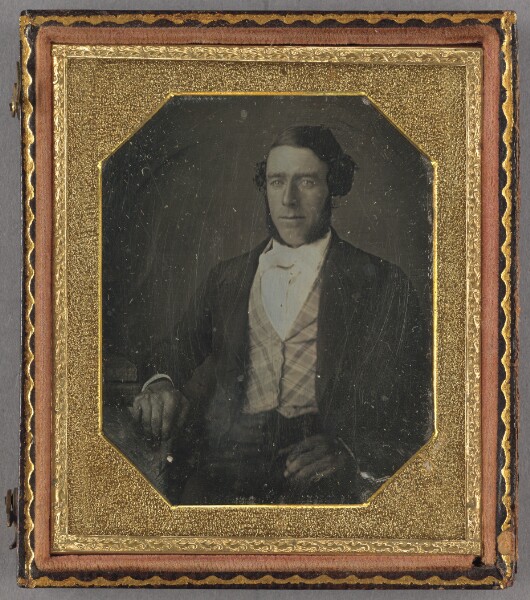 Unknown, [Portrait of a Seated Man with Muttonchop Whiskers]