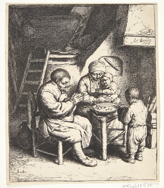Adriaen van Ostade, Bondefamilie i bøn