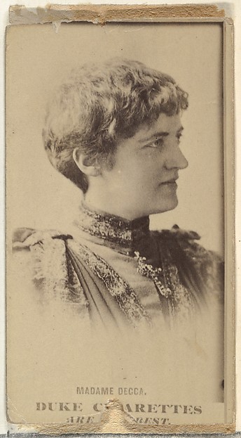 W. Duke, Sons & Co., Madame Decca, from the Actors and Actresses series (N145-7) issued by Duke Sons & Co. to promote Duke Cigarettes