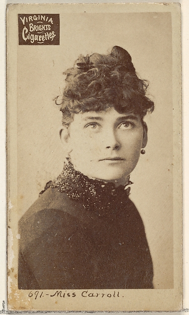 Allen & Ginter, Card 691, Miss Carroll, from the Actors and Actresses series (N45, Type 2) for Virginia Brights Cigarettes