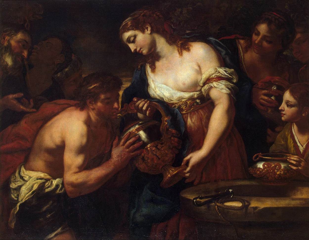 Johann Carl Loth, Eleazar and Rebekah at the Well