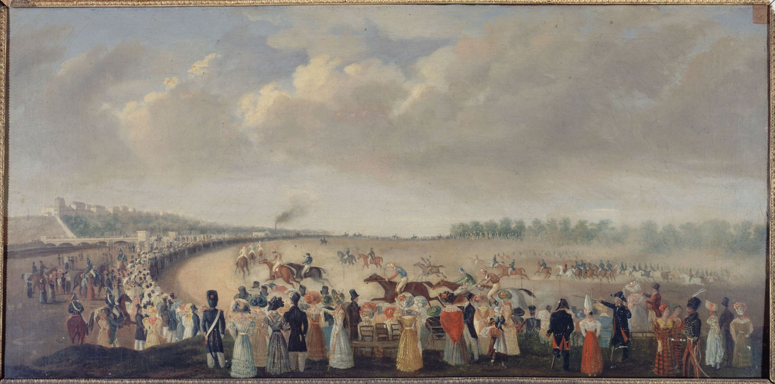 Anonyme, Courses au Champ-de-Mars, actuel 8ème arrondissemnt, vers 1830.