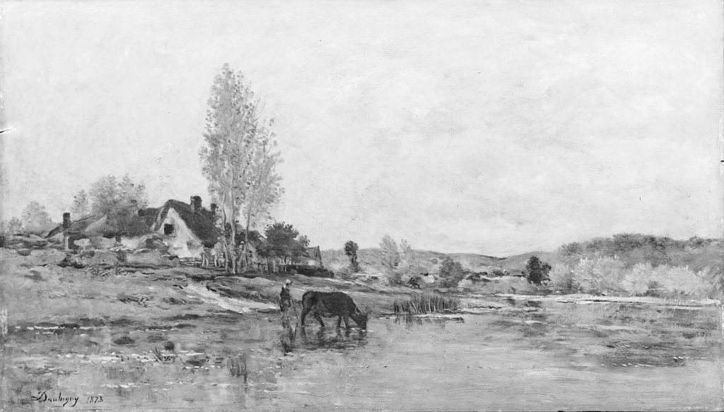 Charles-François Daubigny, Farm on the Bank of a River