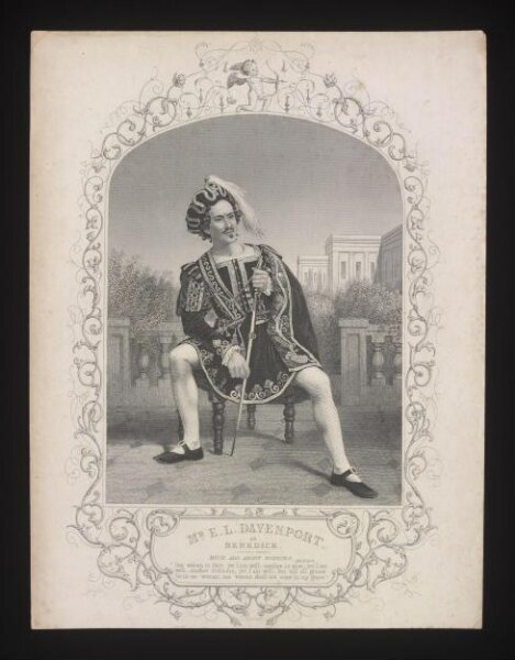 Unknown, Mr. E.L. Davenport as Benedick