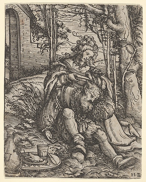 Hans Burgkmair, Samson and Delilah, from "Women's Wile" (Weiberlisten)