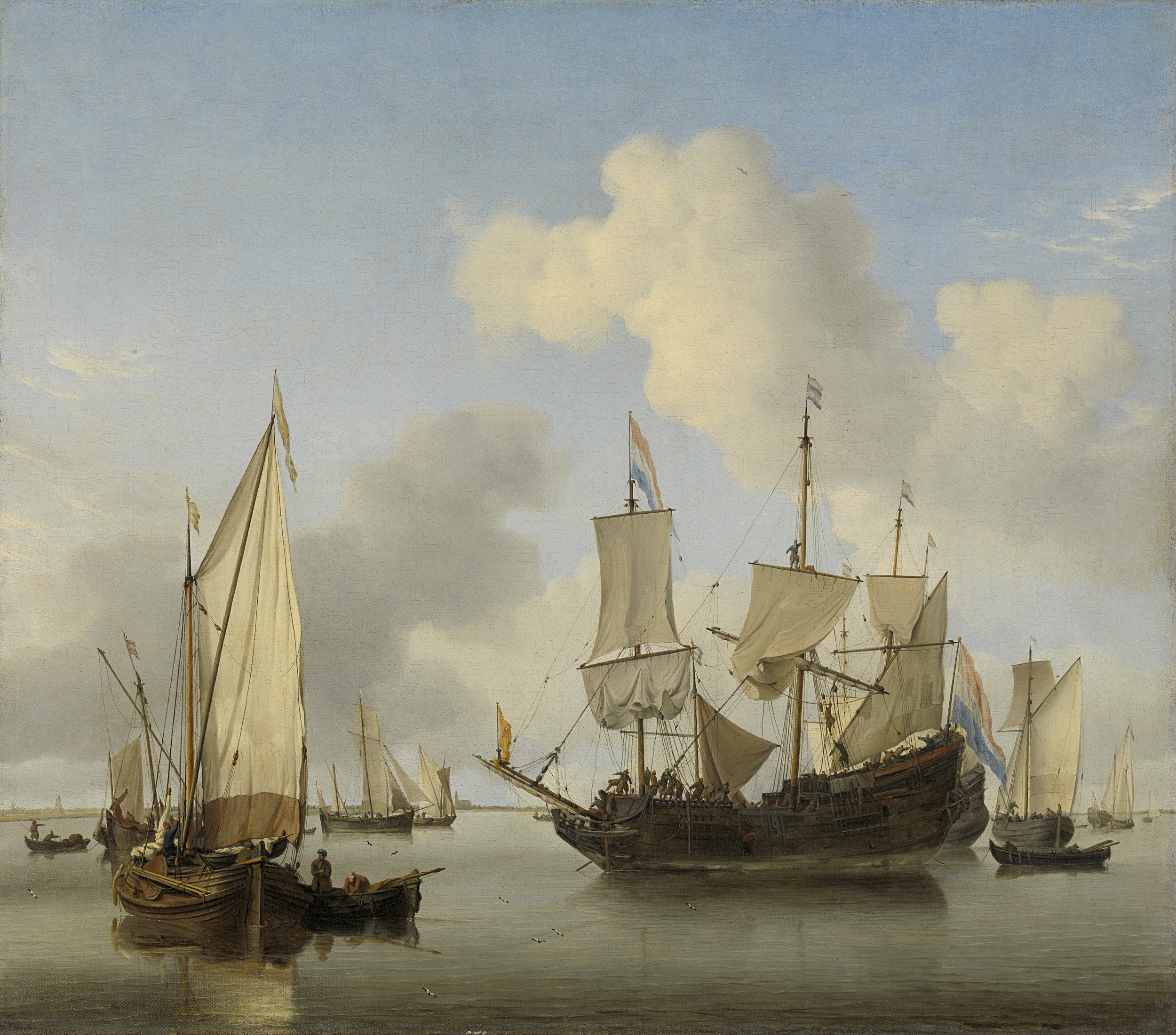 Willem van de Velde the Younger, Ships anchored offshore