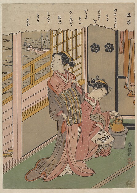 Suzuki Harunobu, Waves on Moonlight