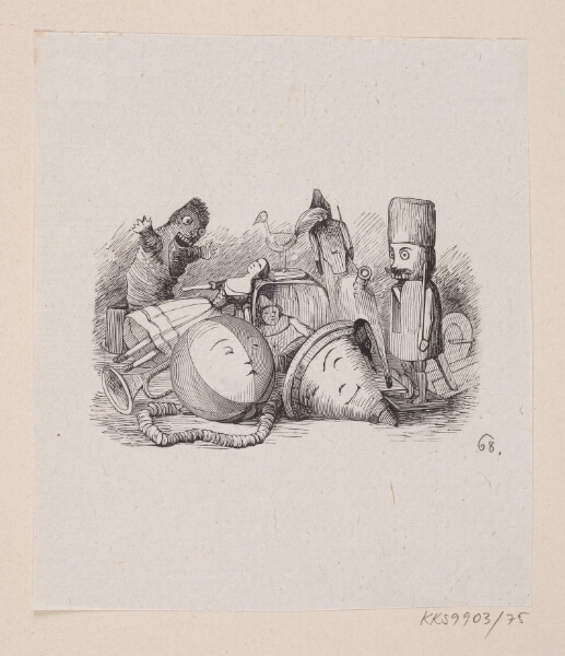 H.P. Hansen, Illustration til "Kjærestefolkene" i H.C. Andersen, "Eventyr og Historier", Bind 1