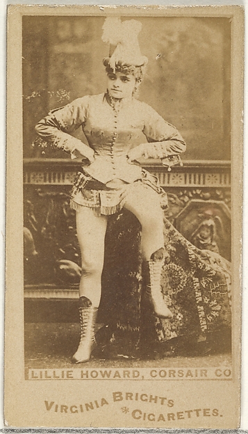 Allen & Ginter, Lillie Howard, Corsair Co., from the Actors and Actresses series (N45, Type 1) for Virginia Brights Cigarettes
