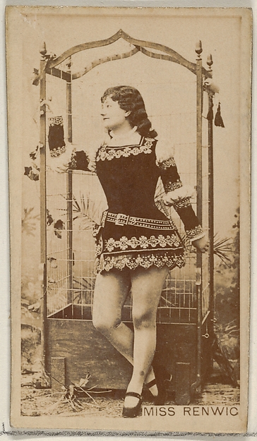 Allen & Ginter, Miss Renwic, from the Actors and Actresses series (N45, Type 8) for Virginia Brights Cigarettes