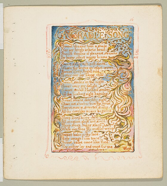 William Blake, Songs of Innocence: A Cradle Song