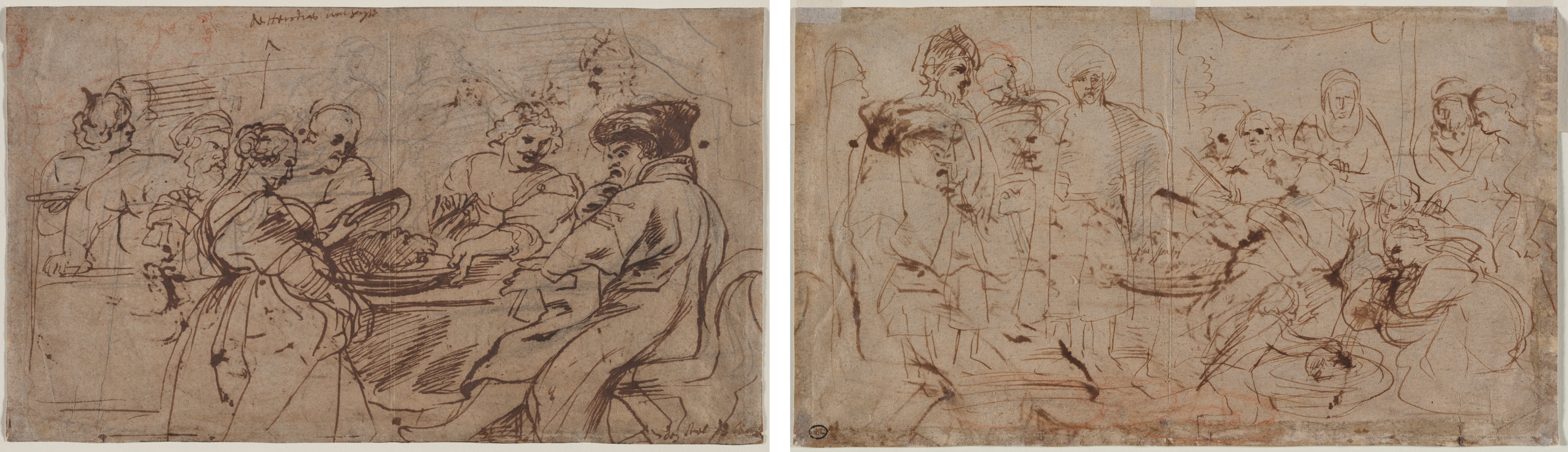 Peter Paul Rubens, The Feast of Herod (recto); Tomyris with the Head of Cyrus (verso)