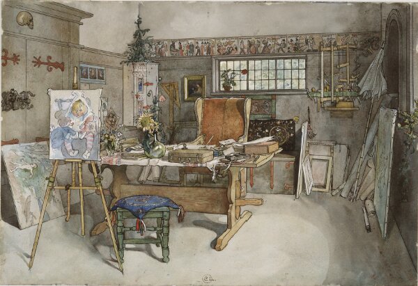 Carl Larsson, Ateljén. Ur Ett hem (26 akvareller)