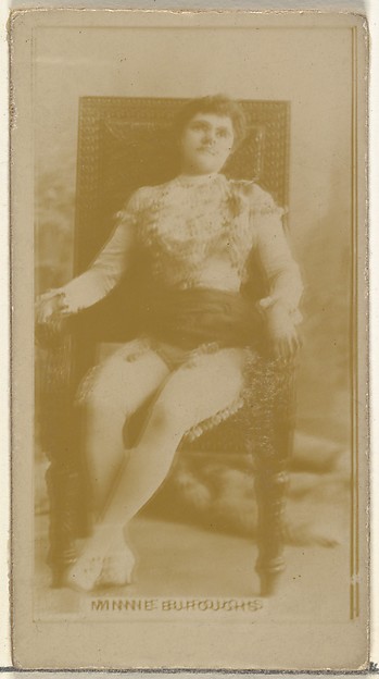 W. Duke, Sons & Co., Minnie Buroughs, from the Actors and Actresses series (N145-8) issued by Duke Sons & Co. to promote Duke Cigarettes