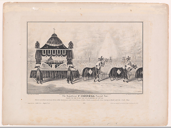 Nathaniel Currier, The Magnificent O'Connell Funeral Car, Passing the Park in New York City, on Wednesday, Sept. 22nd, 1847