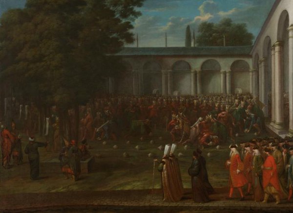 Jean Baptiste Vanmour, Cornelis Calkoen on his Way to his Audience with Sultan Ahmed III